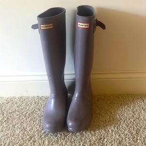 Hunter Rain boots, size 8, purple